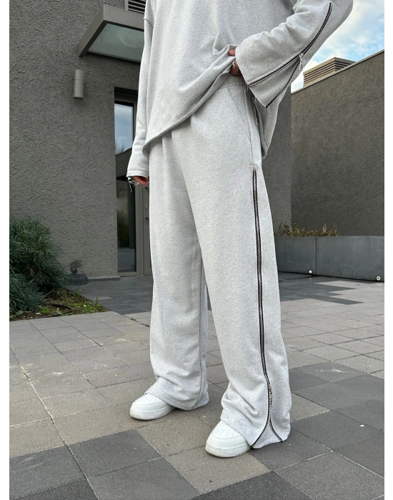 FULL FERMUAR ÖZEL TASARIM EŞOFMAN GRİ