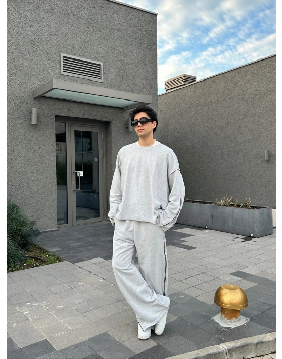 FULL FERMUAR ÖZEL TASARIM EŞOFMAN GRİ