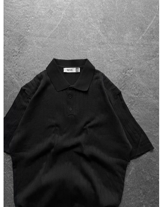 BASİC İNCE ŞERİTLİ OVERSİZE TRİKO SİYAH