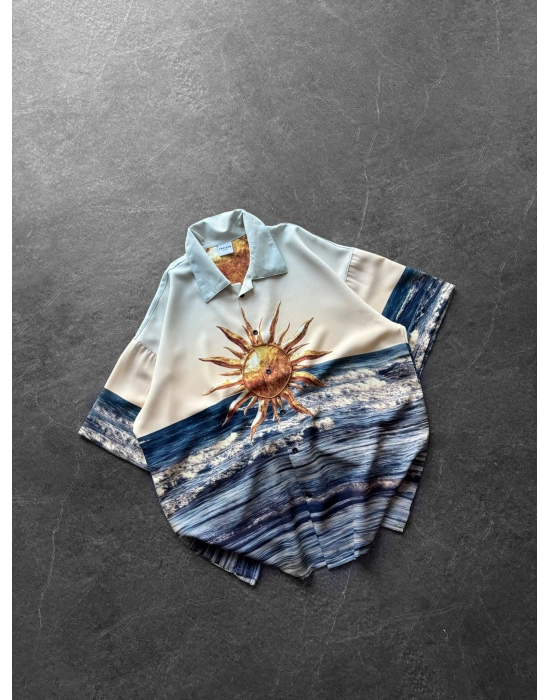 SAHİL VİNTAGE OVERSİZE GÖMLEK