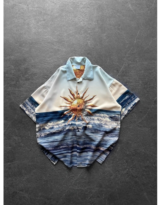 SAHİL VİNTAGE OVERSİZE GÖMLEK