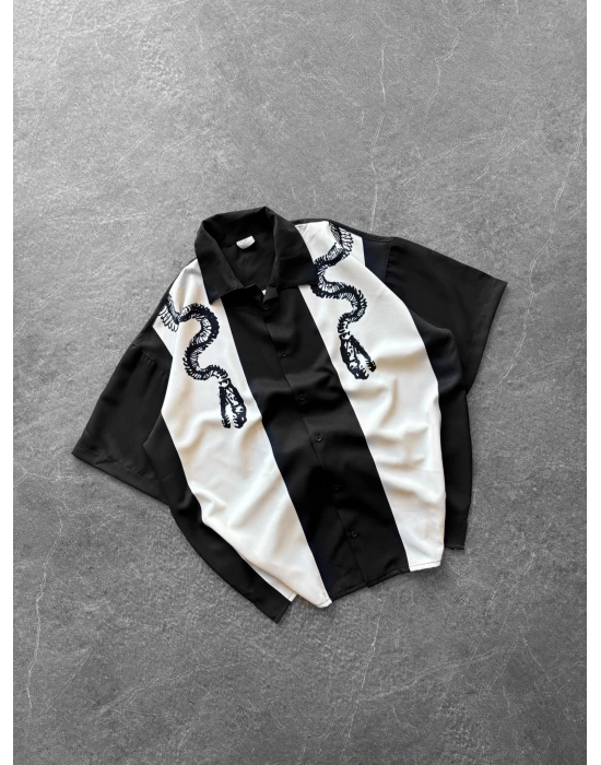 YILAN VİNTAGE OVERSİZE GÖMLEK