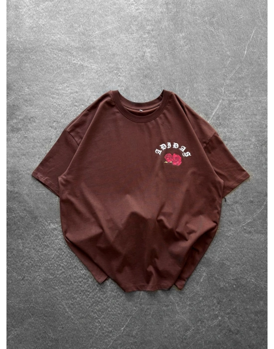 BASİC GÖGÜS GÜL BYL OVERSİZE TİŞÖRT KAHVE