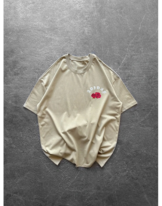 BASİC GÖGÜS GÜL BYL OVERSİZE TİŞÖRT KREM