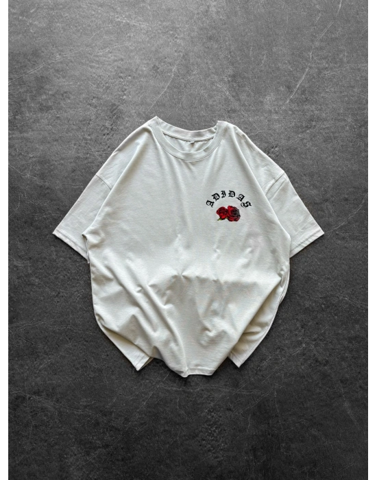 BASİC GÖGÜS GÜL BYL OVERSİZE TİŞÖRT GRİ