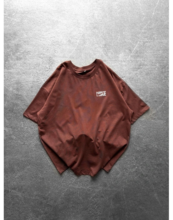 BASİC GÖGÜS REFLEKTÖR NK BYL OVERSİZE TİŞÖRT KAHVE