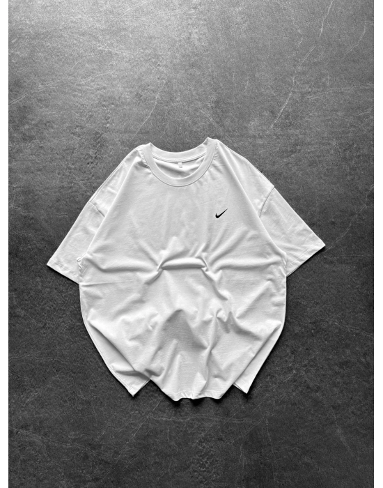 BASİC GÖGÜS BASTON NK BYL OVERSİZE TİŞÖRT BEYAZ