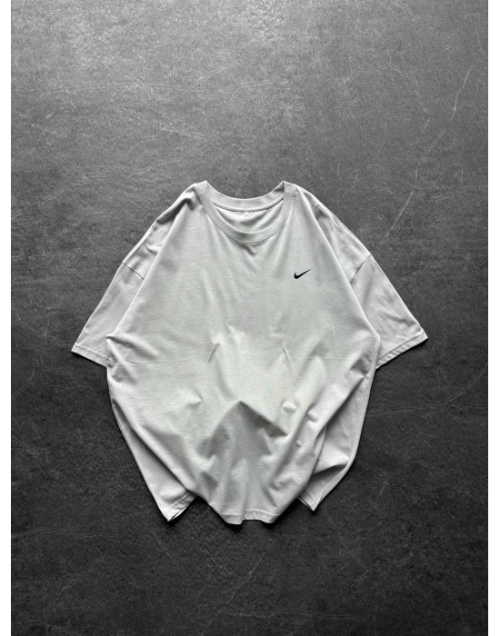 BASİC GÖGÜS BASTON NK BYL OVERSİZE TİŞÖRT GRİ