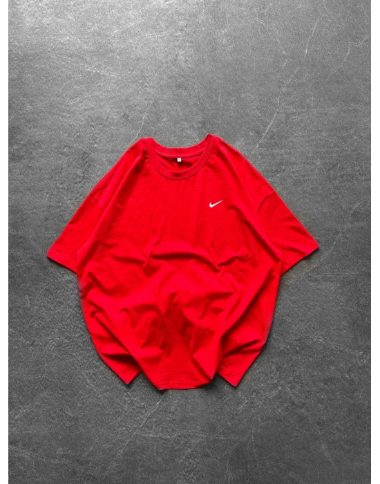 BASİC GÖGÜS BASTON NK BYL OVERSİZE TİŞÖRT KIRMIZI