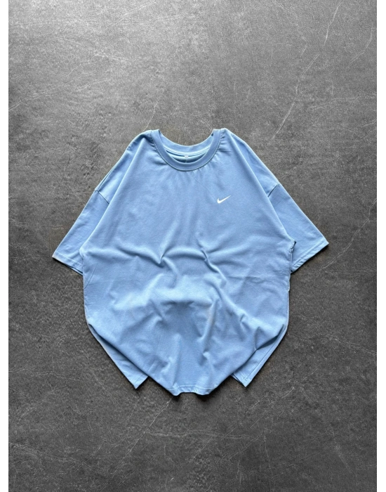 BASİC GÖGÜS BASTON NK BYL OVERSİZE TİŞÖRT TURKUAZ