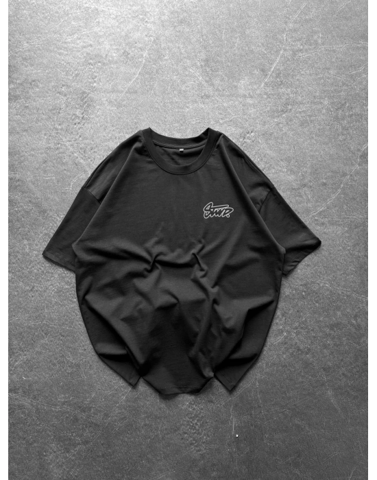 BASİC GÖGÜS REFLEKTÖR STW BYL OVERSİZE TİŞÖRT SİYAH