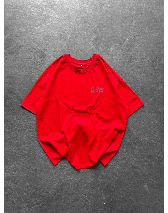 BASİC GÖGÜS REFLEKTÖR STW BYL OVERSİZE TİŞÖRT KIRMIZI