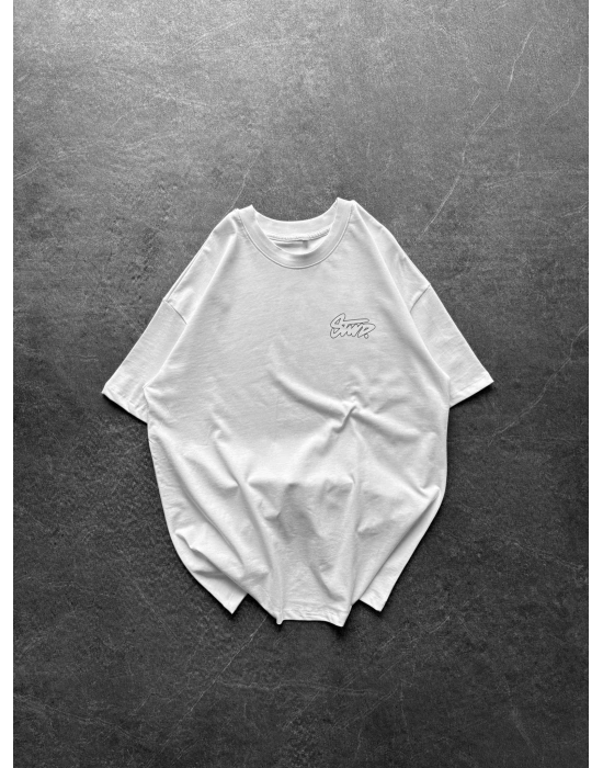 BASİC GÖGÜS REFLEKTÖR STW BYL OVERSİZE TİŞÖRT BEYAZ