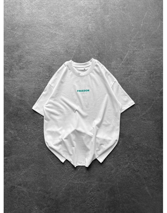 BASİC FREEDOM BYL OVERSİZE TİŞÖRT BEYAZ