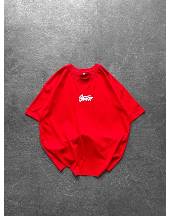 BASİC İÇİ DOLU STW BYL OVERSİZE TİŞÖRT KIRMIZI