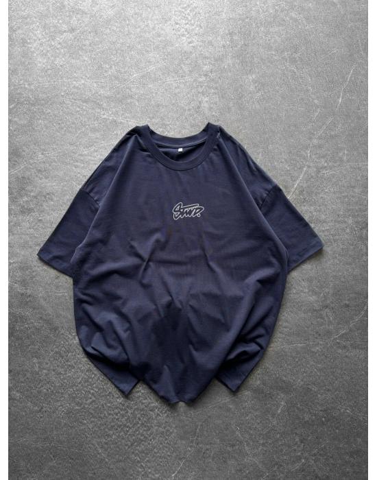 BASİC İÇİ DOLU STW BYL OVERSİZE TİŞÖRT KOYU MAVİ