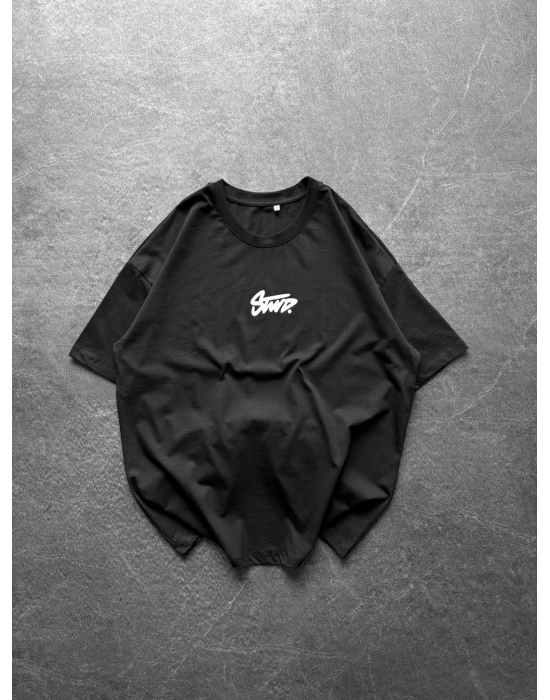 BASİC İÇİ DOLU STW BYL OVERSİZE TİŞÖRT SİYAH