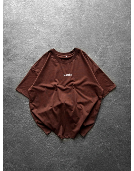 BASİC LA MAFİA BYL OVERSİZE TİŞÖRT KAHVE