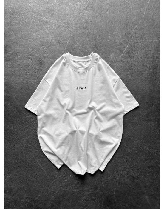 BASİC LA MAFİA BYL OVERSİZE TİŞÖRT BEYAZ