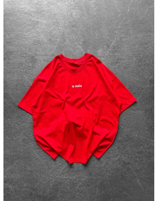 BASİC LA MAFİA BYL OVERSİZE TİŞÖRT KIRMIZI