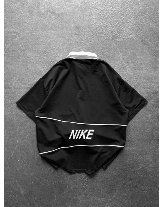 NK POLO YAKA ORTA PARCALİ BHOVERSİZE TİŞÖRT SİYAH