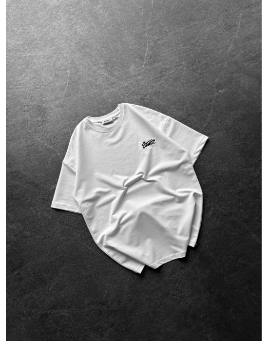 STW GÖGÜS NAKIŞ HB OVERSİZE TİŞÖRT BEYAZ