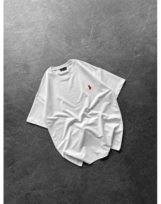 GÖGÜS NAKIŞ HB OVERSİZE TİŞÖRT BEYAZ