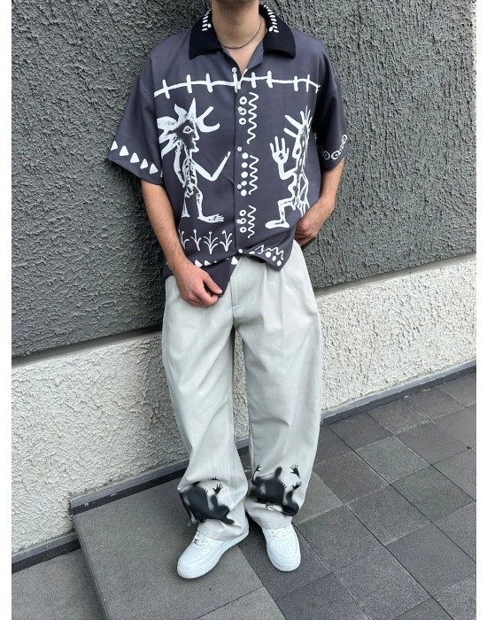 BYLONDON HAYALET DESENLİ BALON PANTOLON