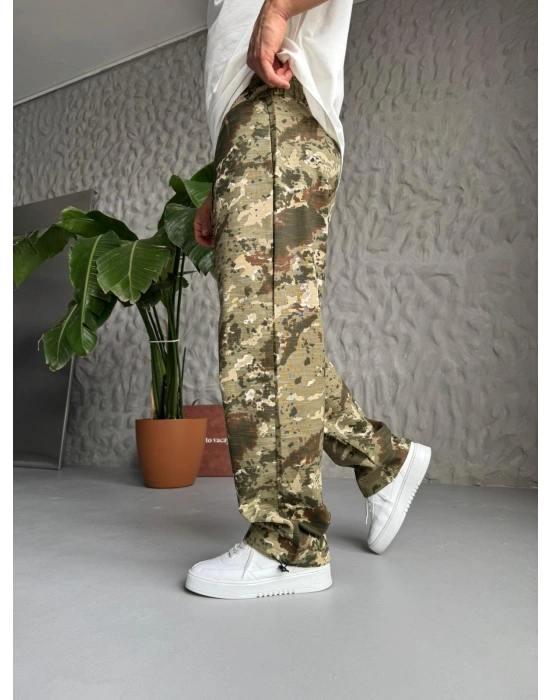 BAGGY KAMUFLAJ SLH PANTOLON YEŞİL