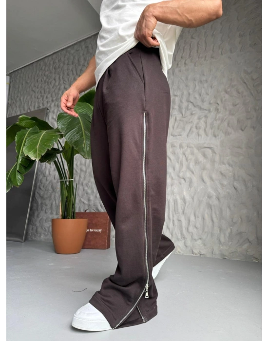 FULL FERMUAR ÖZEL TASARIM BYL EŞOFMAN KAHVE