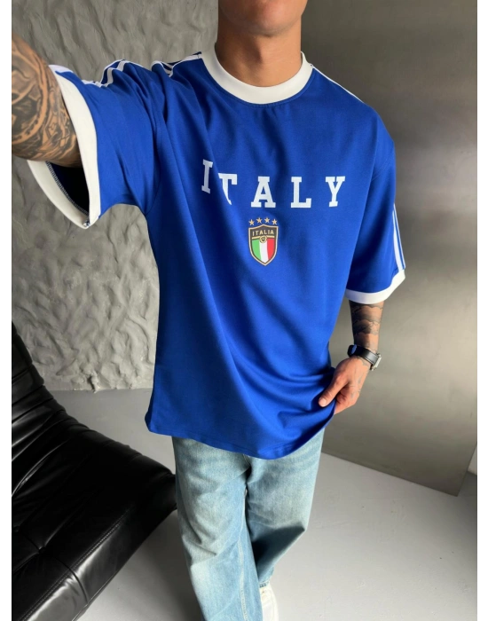 CHAMP ITALY MAVİ NAKIŞLI CHL TSHİRT