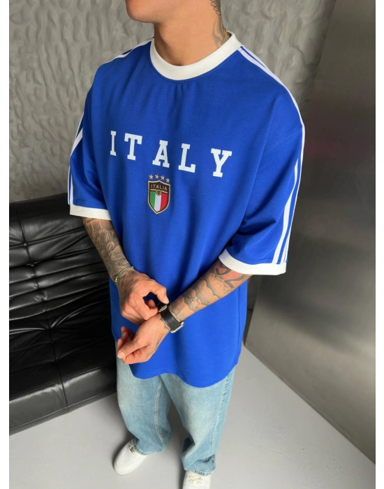 CHAMP ITALY MAVİ NAKIŞLI CHL TSHİRT