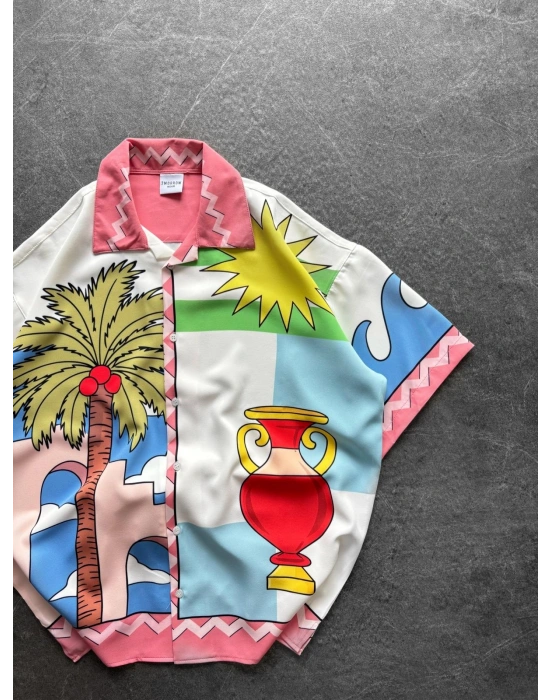 GARDEN HAWAİ VİNTAGE OVERSİZE GÖMLEK