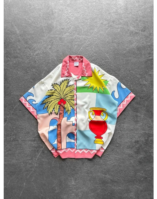 GARDEN HAWAİ VİNTAGE OVERSİZE GÖMLEK