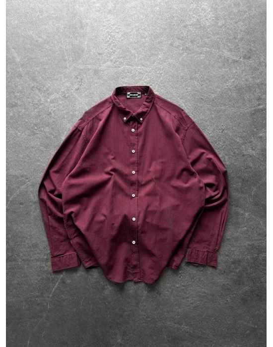 FRESH KETEN GÖMLEK BORDO