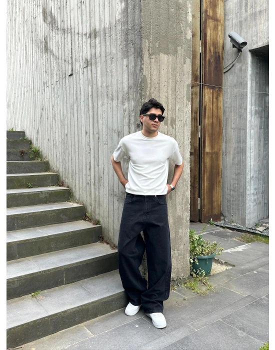 FULL BAGGY GRJ KOT PANTOLON SİYAH