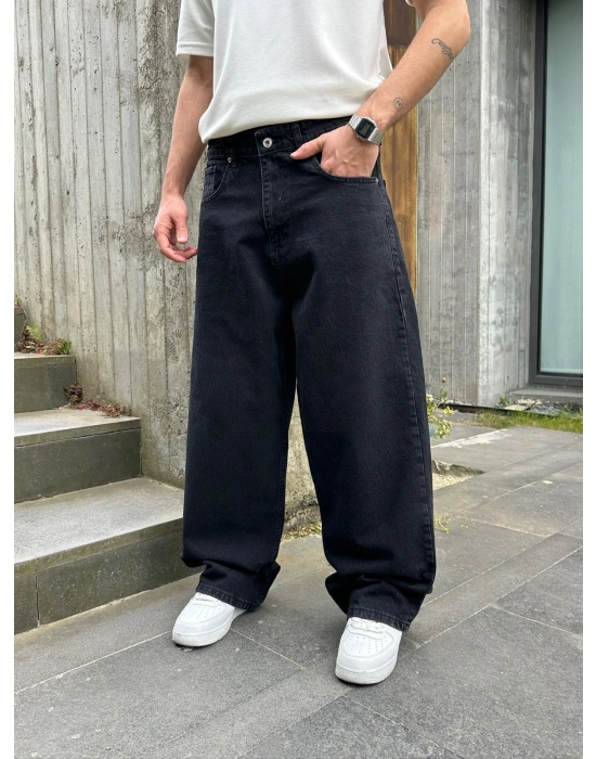 FULL BAGGY GRJ KOT PANTOLON SİYAH
