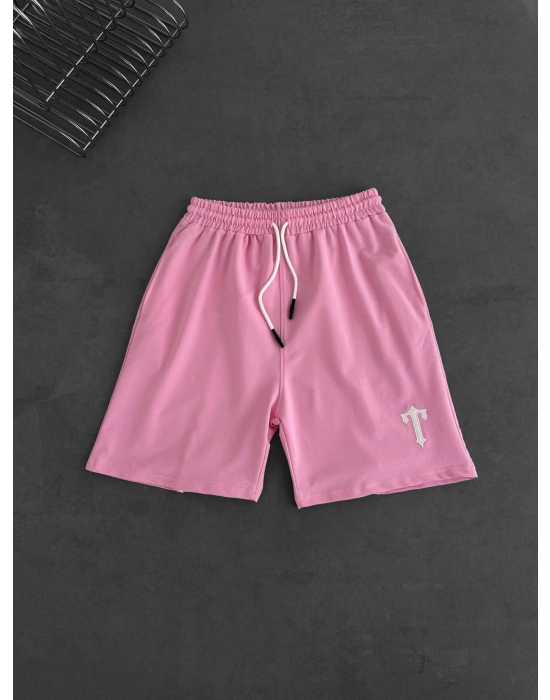 NAKIŞ TRAP ÖZEL SERİ OVERSİZE ŞORT PEMBE