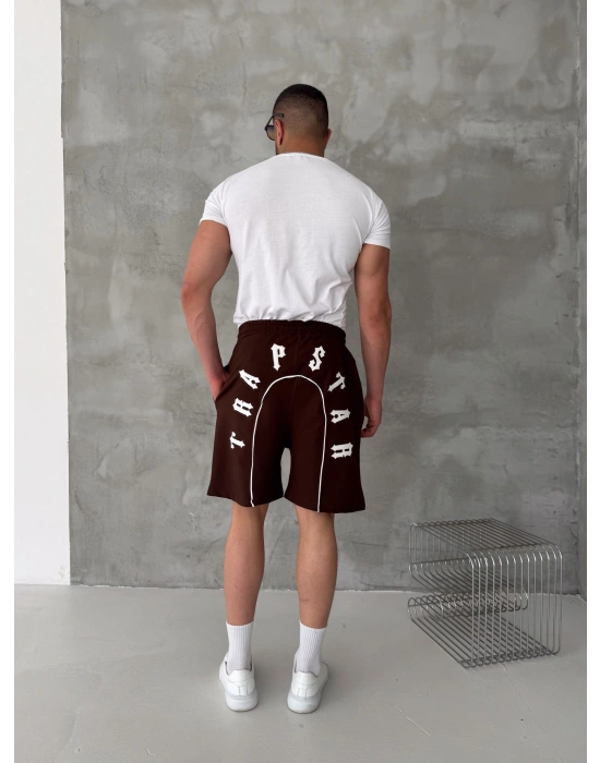 NAKIŞ TRAP ÖZEL SERİ OVERSİZE ŞORT KAHVE