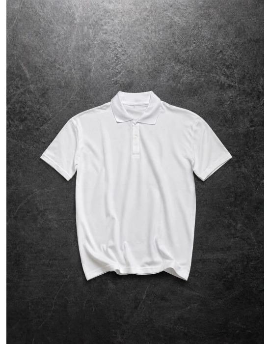 OVERSİZE POLO YAKA TİŞÖRT BEYAZ