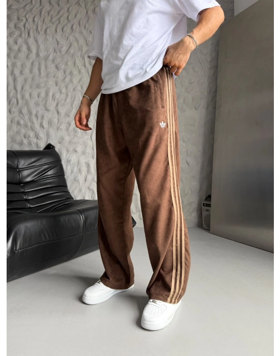 A+ KALİTE SÜET KUMAŞ AD EŞOFMAN ALTI KAHVE