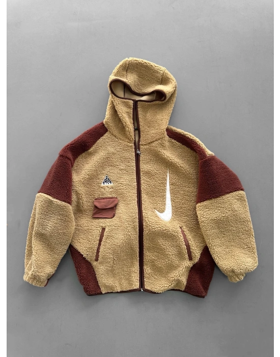 ACG MASKE DETAY OVERSİZE PELUŞ HIRKA