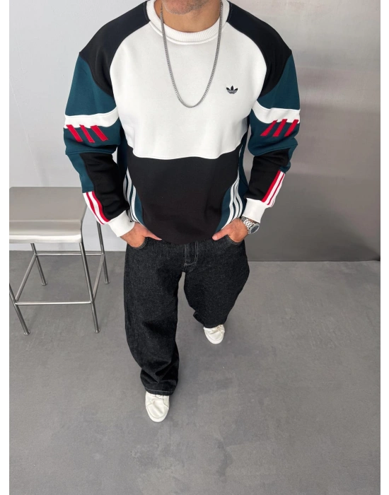 AD FUL PARÇALI VİNTAGE OVERSİZE SWEAT