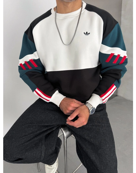 AD FUL PARÇALI VİNTAGE OVERSİZE SWEAT