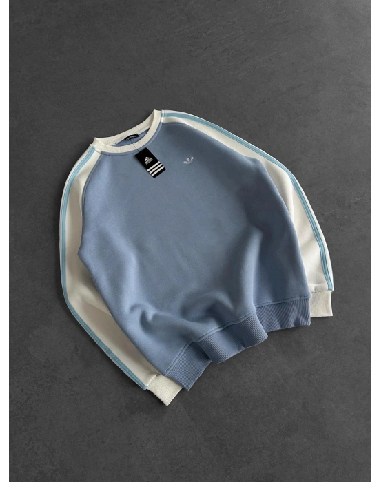 AD KOL SERİT 3 İPLİK PAMUKLU SWEAT BEBEMAVİ