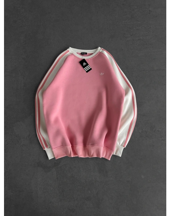 AD KOL SERİT 3 İPLİK PAMUKLU SWEAT PEMBE