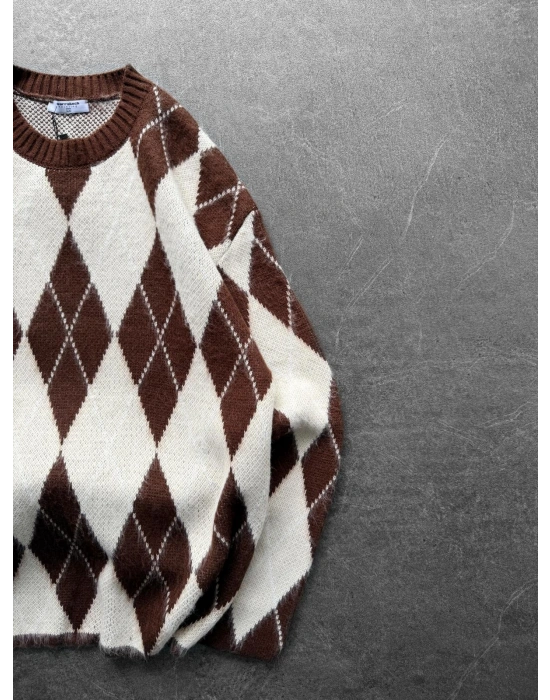 AD TRİKO VİNTAGE SWEAT ACI KAHVE