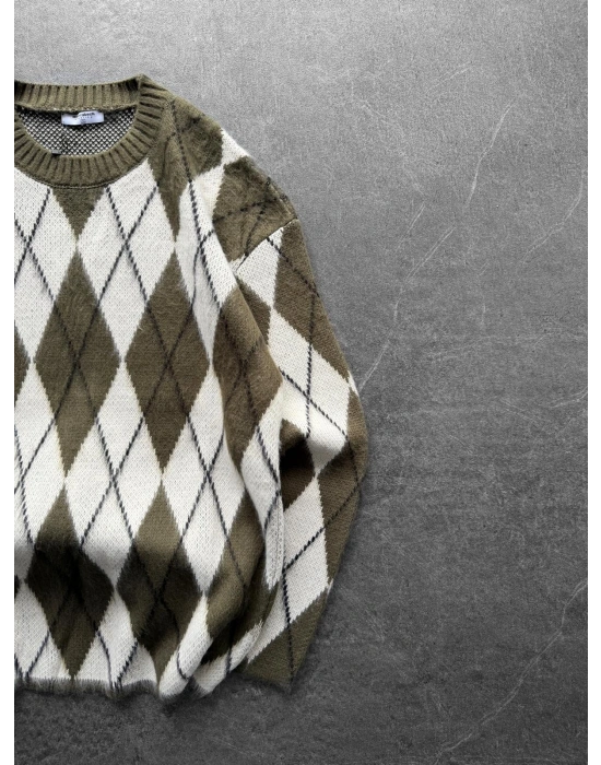AD TRİKO VİNTAGE SWEAT ASKER YEŞİLİ
