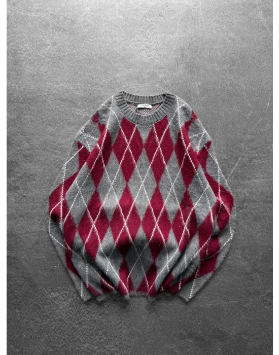 AD TRİKO VİNTAGE SWEAT BORDO