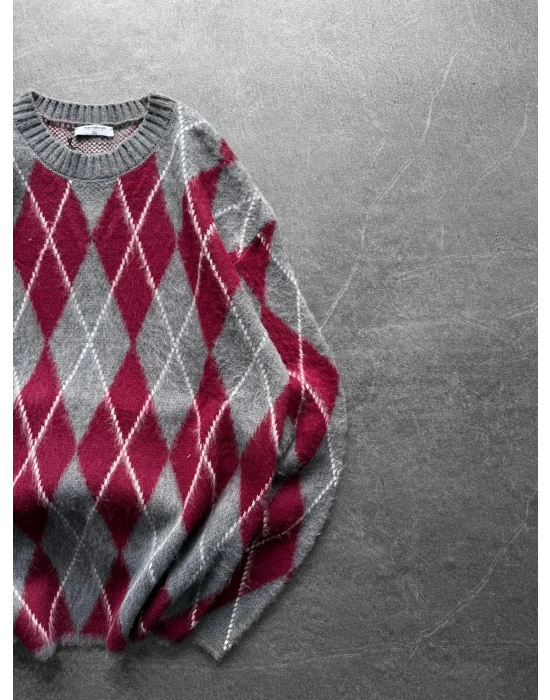 AD TRİKO VİNTAGE SWEAT BORDO